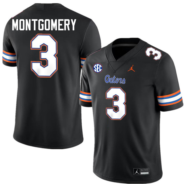 Naeshaun Montgomery Florida Jersey,Florida Gators #3 Naeshaun Montgomery Uniforms,Jersey Youth-Black